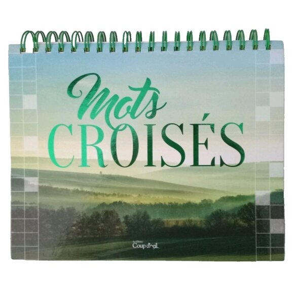 Crossword Puzzle Book in French Mots Croises Spiral Bound - Picture 1 of 6